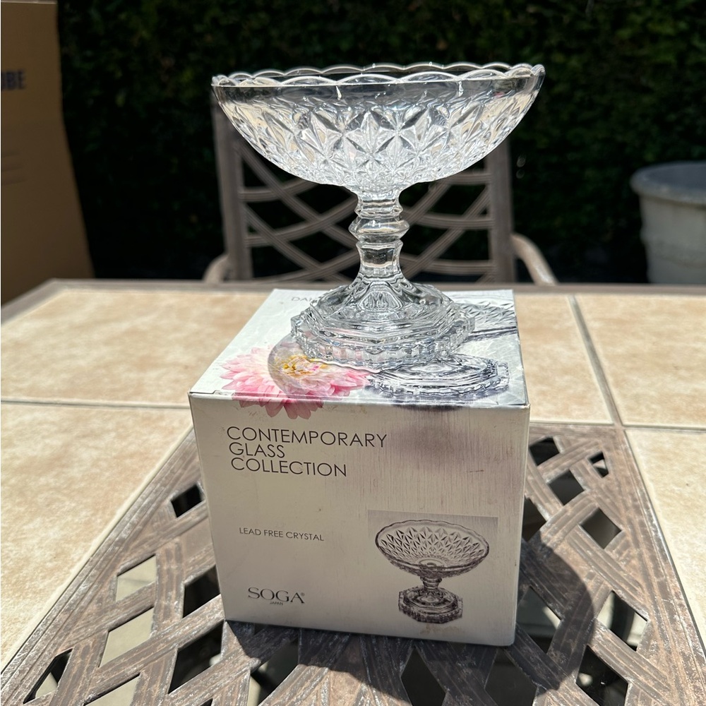 Soga Crystal Glass Dahlia Fruit Candy Bowl  (6 Pieces or Individual)